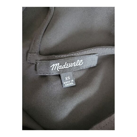 Madewell Black Tie Front Blouse w/ Back Cut-out Size XS - Picture 6 of 6